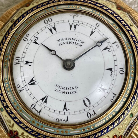English gold and enamel triple cased verge watch Circa 1810 English gold and enamel triple cased verge watch Circa 1810