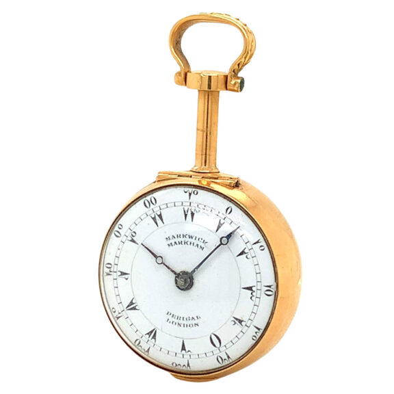 English gold and enamel triple cased verge watch Circa 1810 English gold and enamel triple cased verge watch Circa 1810