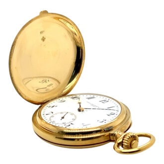 Swiss 18K gold hunting cased precision watch Circa 1907