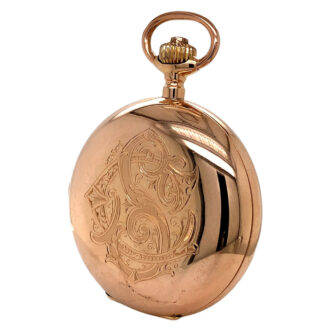 Swiss 14K rose gold lever grande sonnerie repeater Circa 1905