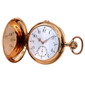 Swiss 14K rose gold lever grande sonnerie repeater Circa 1905