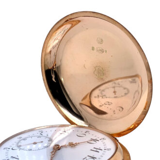 Swiss 14K rose gold lever grande sonnerie repeater Circa 1905