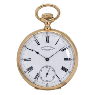 Swiss 18 carat gold open faced keyless lever watch Circa 1906