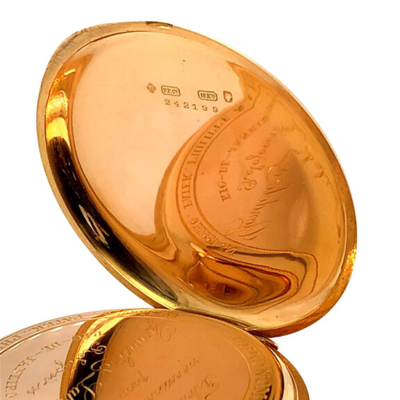 Swiss 18 carat gold open faced keyless lever watch Circa 1906 Swiss 18 carat gold open faced keyless lever watch Circa 1906
