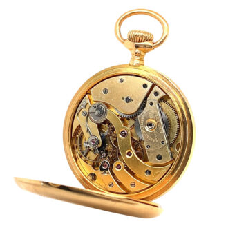 Swiss 18 carat gold open faced keyless lever watch Circa 1906