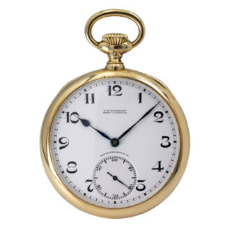 Swiss 18 carat gold open faced anker chronometer Circa 1916 
