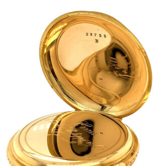 Exquisite Swiss 18K gold, enamel and diamond set watch Circa 1871