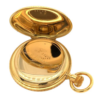 Exquisite Swiss 18K gold, enamel and diamond set watch Circa 1871