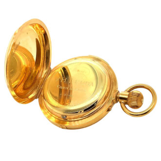 Swiss 18K gold repeating jumping center seconds watch Circa 1895