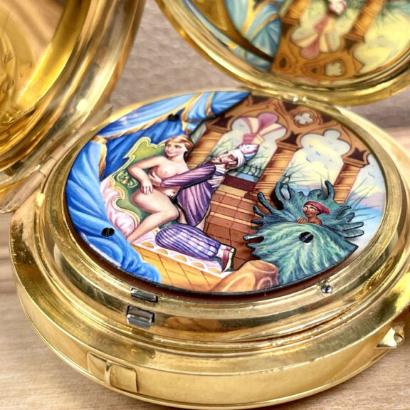 Swiss 18K gold repeating jumping center seconds watch Circa 1895 Swiss 18K gold repeating jumping center seconds watch Circa 1895