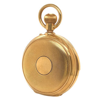 Swiss 18K gold repeating jumping center seconds watch Circa 1895