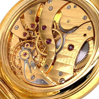 Fine Swiss 18K gold and enamel hunting cased watch Circa 1996