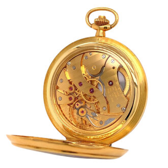 Fine Swiss 18K gold and enamel hunting cased watch Circa 1996