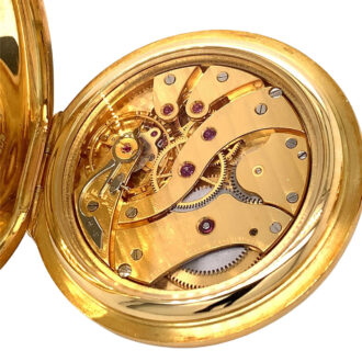 Fine Swiss 18K gold and enamel hunting cased watch Circa 1996