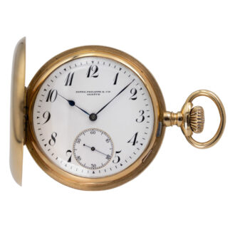 Very rare Swiss 18K gold keyless lever pocket watch Circa 1903