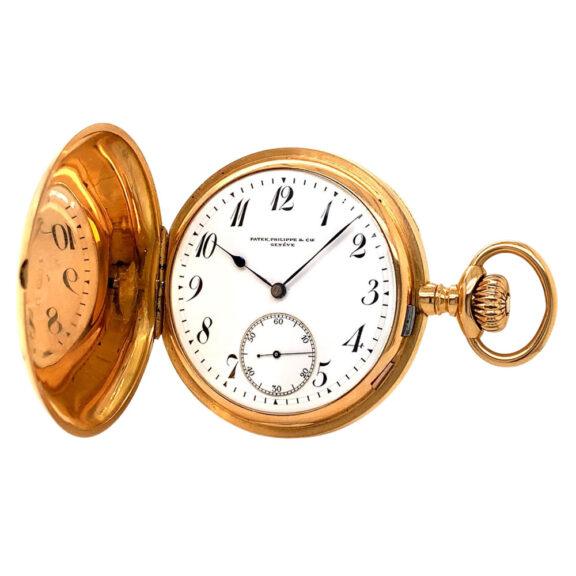 English 18 carat gold and enamel hunting cased watch Circa 1843 English 18 carat gold and enamel hunting cased watch Circa 1843