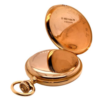 English 18 carat gold and enamel hunting cased watch Circa 1843