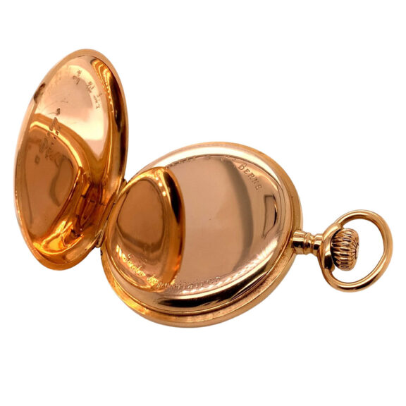 English 18 carat gold and enamel hunting cased watch Circa 1843 English 18 carat gold and enamel hunting cased watch Circa 1843