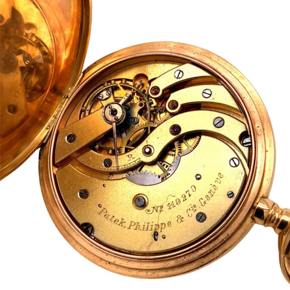 English 18 carat gold and enamel hunting cased watch Circa 1843 English 18 carat gold and enamel hunting cased watch Circa 1843