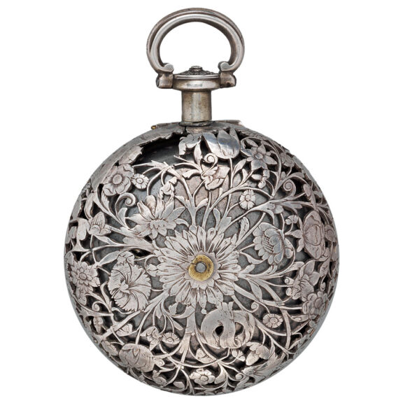 English silver and leather pair cased verge watch Circa 1602-97 English silver and leather pair cased verge watch Circa 1602-97