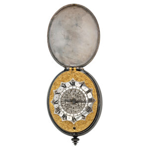 Rare English oval silver verge pendant watch Circa 1630