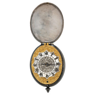 Rare English oval silver verge pendant watch Circa 1630