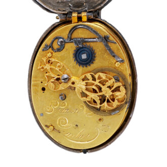Rare English oval silver verge pendant watch Circa 1630