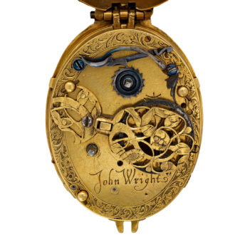 English oval brass one-handed verge pendant watch Circa 1620-40