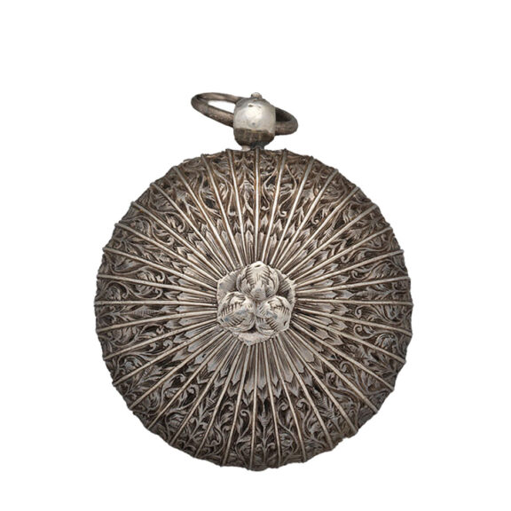 Early English silver one-handed watch with chain Circa 1640 Early English silver one-handed watch with chain Circa 1640