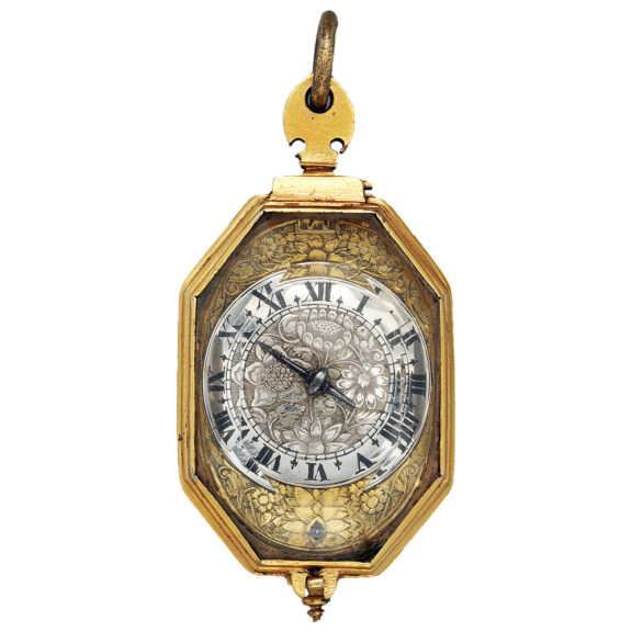 English rock crystal octagonal pendant watch Circa 1640-1650 English rock crystal octagonal pendant watch Circa 1640-1650