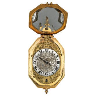 English rock crystal octagonal pendant watch Circa 1640-1650
