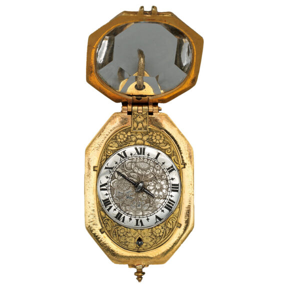 English rock crystal octagonal pendant watch Circa 1640-1650 English rock crystal octagonal pendant watch Circa 1640-1650