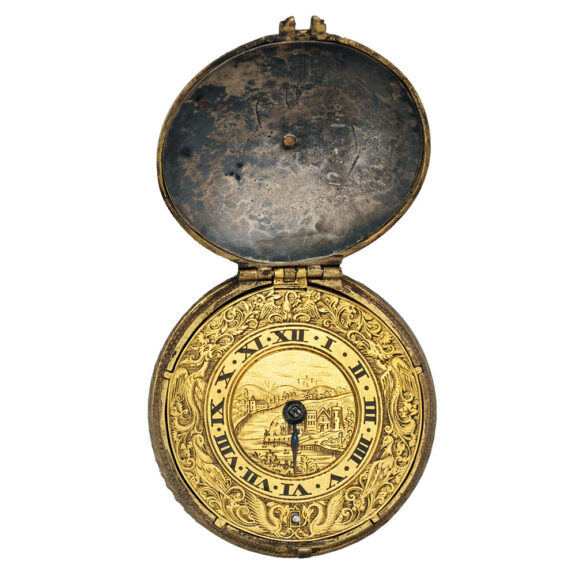 Rare English metal and silver lining verge pocket watch Circa 1665 Rare English metal and silver lining verge pocket watch Circa 1665