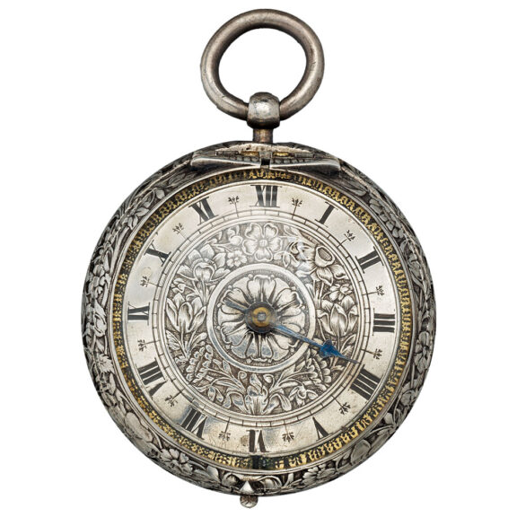 English early single-handed verge clock watch Circa 1670 English early single-handed verge clock watch Circa 1670