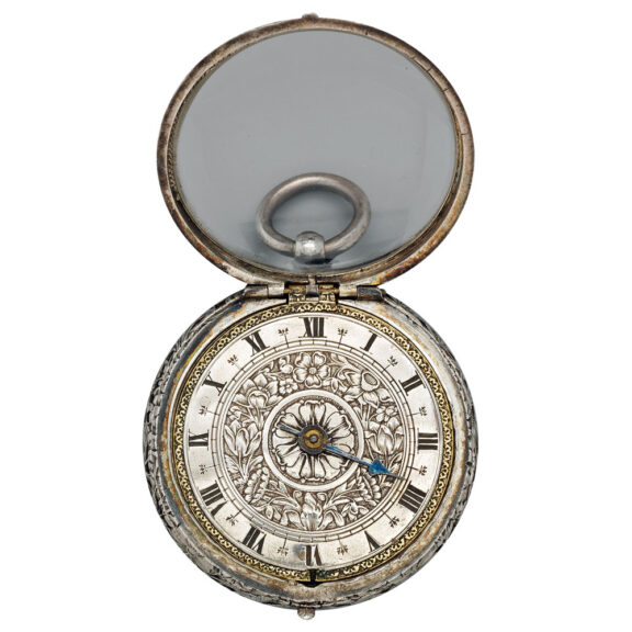 English early single-handed verge clock watch Circa 1670 English early single-handed verge clock watch Circa 1670
