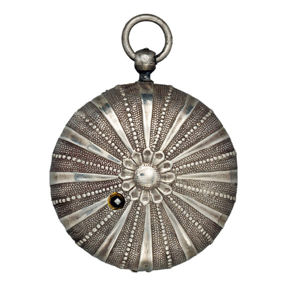 Swiss silver and leather verge pocket watch Circa 1675-1700 Swiss silver and leather verge pocket watch Circa 1675-1700