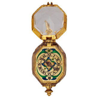 German octagonal gold and rock crystal watch Circa 1620 German octagonal gold and rock crystal watch Circa 1620