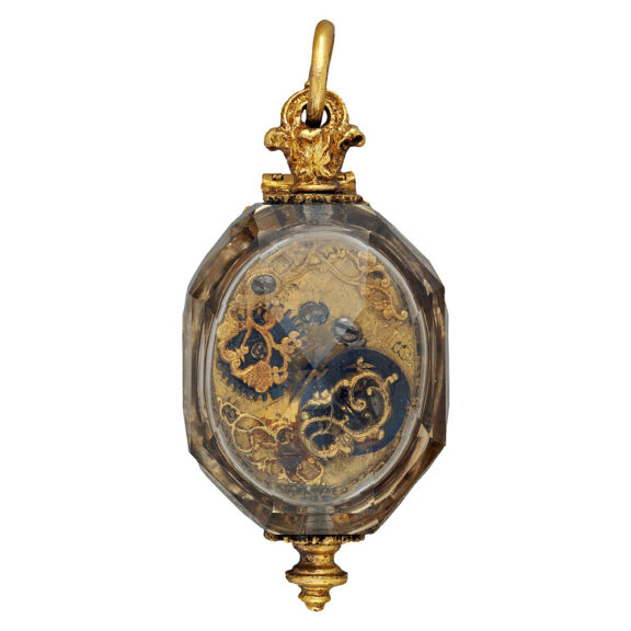 German octagonal gold and rock crystal watch Circa 1620 German octagonal gold and rock crystal watch Circa 1620