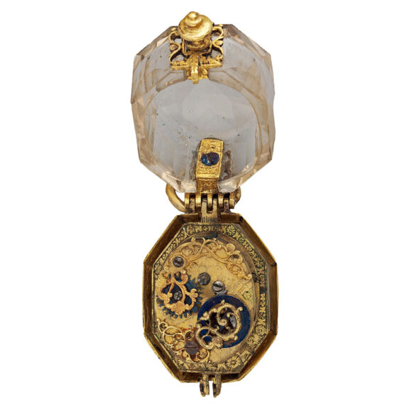 German octagonal gold and rock crystal watch Circa 1620 German octagonal gold and rock crystal watch Circa 1620