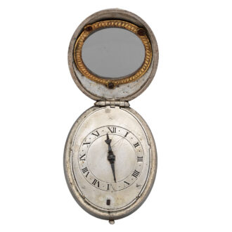 Rare English silver oval Puritan pendant watch Circa 1630