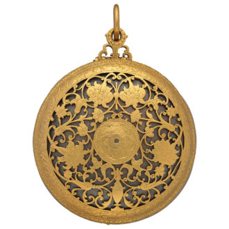 English gilded brass clock watch with alarm Circa 1600