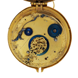 English gilded brass clock watch with alarm Circa 1600