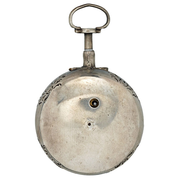 English silver pair cased repeating watch from the 18th century English silver pair cased repeating watch from the 18th century