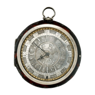 English silver and tortoiseshell pair cased verge watch Circa 1780