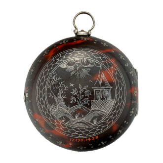 English silver and tortoiseshell pair cased verge watch Circa 1780