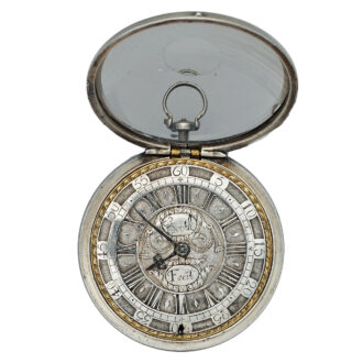 English silver and tortoiseshell pair cased verge watch Circa 1780