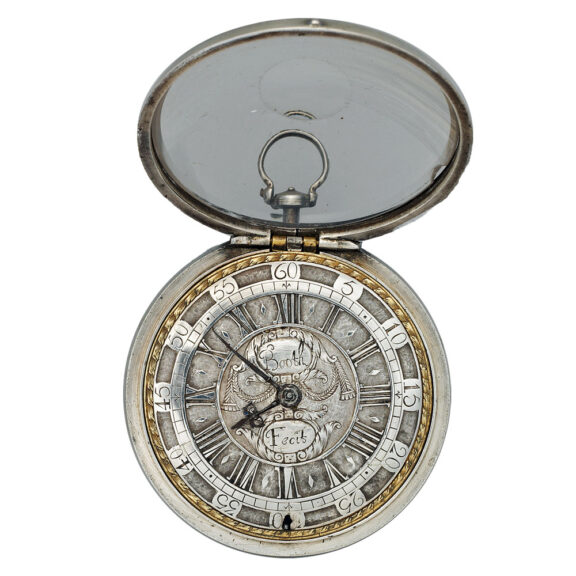 English silver and tortoiseshell pair cased verge watch Circa 1780 English silver and tortoiseshell pair cased verge watch Circa 1780