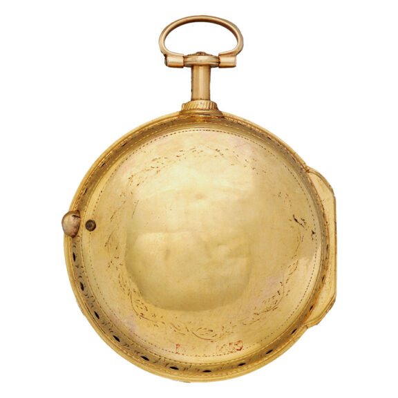 English open faced verge clock watch in pair cases Circa 1750 English open faced verge clock watch in pair cases Circa 1750
