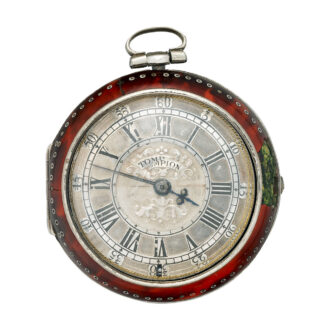 English silver and red tortoiseshell pair cased watch Circa 1685
