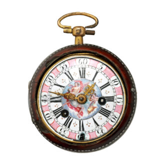 English gilded repeating watch in tortoiseshell case Circa 1682